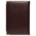 Ежедневник полудатированный Classic Pristine Gold А5, темно-коричневый  с золотом, с металлическими уголками, в твердой обложке с поролоном