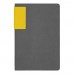 Ежедневник Flexy Star Sivilia Grey Edition Color А5 серо-желтый, недатированный в гибкой обложке