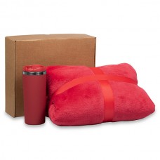 Набор подарочный Solution Duo (плед, термокружка), красный Набор подарочный Solution Duo (плед, термокружка), красный