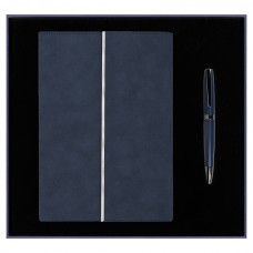Набор подарочный Solution Prestige Duo (Ежедневник в суперобложке Country Galaxy Nuba A5+, Ручка шариковая матовая Prime), синий
