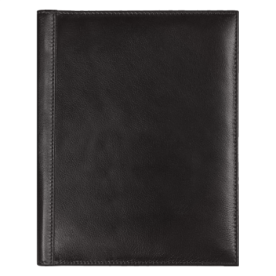 Суперобложка из натуральной кожи Universal leather размер А5+ , черная
