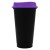 Стакан с крышкой Color Cap Black, черный с фиолетовым Стакан с крышкой Color Cap Black, черный с фиолетовым