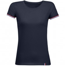 Футболка женская Rainbow Women, темно-синяя с ярко-синим