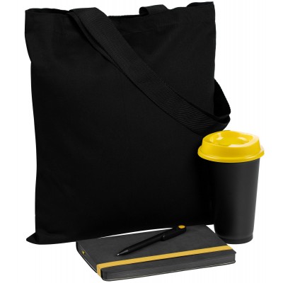 Набор Velours Bag, черный с желтым