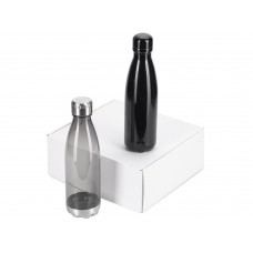 Подарочный набор с термосом и бутылкой Bottle set, черный Подарочный набор с термосом и бутылкой Bottle set, черный