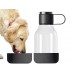 Бутылка для воды 2-в-1 Dog Bowl Bottle со съемной миской для питомцев, 1500 мл, черный