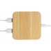 USB-хаб с беспроводной зарядкой из бамбука Plato