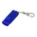 USB 2.0- флешка промо на 32 Гб с поворотным механизмом и однотонным металлическим клипом