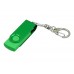 USB 2.0- флешка промо на 32 Гб с поворотным механизмом и однотонным металлическим клипом