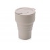 Силиконовый складной стакан GoCup, бежевый Силиконовый складной стакан GoCup, бежевый