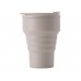 Силиконовый складной стакан GoCup, бежевый