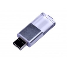 USB 2.0- флешка промо на 16 Гб прямоугольной формы, выдвижной механизм