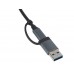 USB-хаб Link с коннектором 2-в-1 USB-C и USB-A, 2.0/3.0, серый