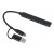 USB-хаб Link с коннектором 2-в-1 USB-C и USB-A, 2.0/3.0, черный