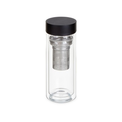 Стеклянная термобутылка Glassir, 500мл, черный