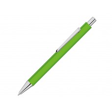 Ручка шариковая металлическая Pyra soft-touch с зеркальной гравировкой, зеленое яблоко