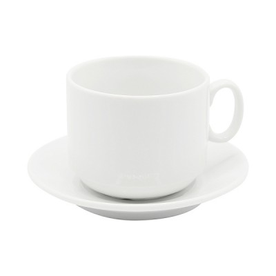 Чайная пара фарфоровая "Cappuchino" в коробке, белый