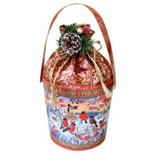 ВЕДЕРКО СНЕГИРИ С ШИШКОЙ (1200г), мультиколор ВЕДЕРКО СНЕГИРИ С ШИШКОЙ (1200г), мультиколор