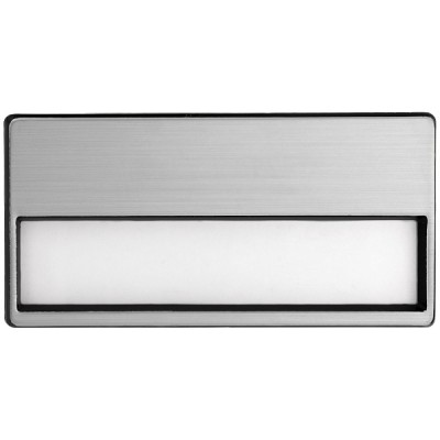Бейдж Me Silver, серебристый с чёрным