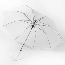 Зонт-трость с пластиковой ручкой, полуавтомат; белый; D=103 см; нейлон Зонт-трость с пластиковой ручкой, полуавтомат; белый; D=103 см; нейлон