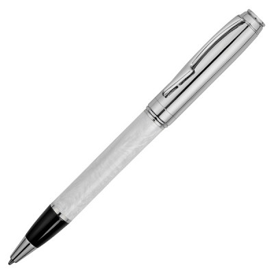 Ручка шариковая Стратфорд металлическая, серая, мраморный корпус